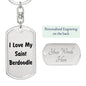 Love My Saint Berdoodle v4 - Luxury Dog Tag Keychain