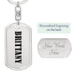 Brittany v01 - Luxury Dog Tag Keychain