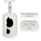 Mama Hedgehog With 1 Hoglet - Luxury Dog Tag Keychain