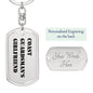Coast Guardsman's Girlfriend - Luxury Dog Tag Keychain