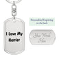 Love My Harrier v4 - Luxury Dog Tag Keychain