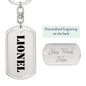 Lionel - Luxury Dog Tag Keychain