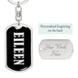 Eileen v02 - Luxury Dog Tag Keychain