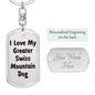 Love My Greater Swiss Mountain Dog v4 - Luxury Dog Tag Keychain