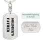 Soldier's Father - Luxury Dog Tag Keychain