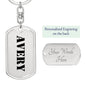 Avery - Luxury Dog Tag Keychain