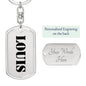Louis - Luxury Dog Tag Keychain