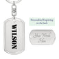 Wilson - Luxury Dog Tag Keychain