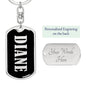 Diane v02 - Luxury Dog Tag Keychain
