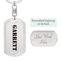 Garrett - Luxury Dog Tag Keychain