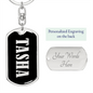 Tasha v02 - Luxury Dog Tag Keychain