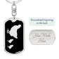 Mama Chicken With 2 Chicks v2 - Luxury Dog Tag Keychain