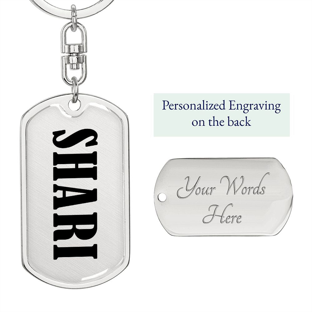 Shari v01 - Luxury Dog Tag Keychain