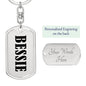 Bessie v01 - Luxury Dog Tag Keychain