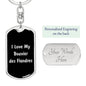 Love My Bouvier des Flandres v5 - Luxury Dog Tag Keychain