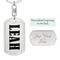 Leah v01 - Luxury Dog Tag Keychain