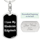 Love My Rhodesian Ridgeback v5 - Luxury Dog Tag Keychain