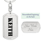Keith - Luxury Dog Tag Keychain