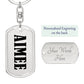 Aimee v01 - Luxury Dog Tag Keychain