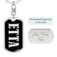 Etta v02 - Luxury Dog Tag Keychain