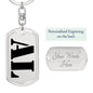Al - Luxury Dog Tag Keychain