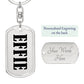 Effie v01 - Luxury Dog Tag Keychain