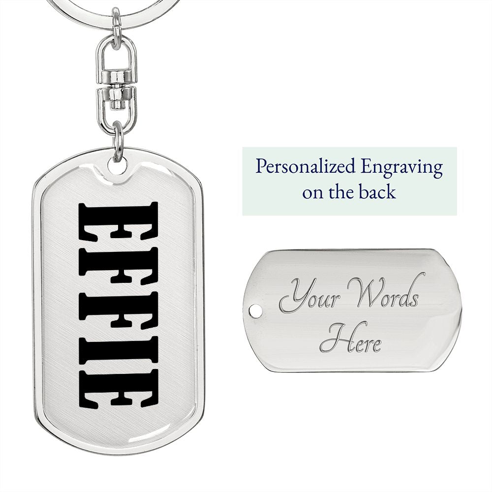 Effie v01 - Luxury Dog Tag Keychain