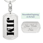 Jim - Luxury Dog Tag Keychain