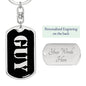 Guy v3 - Luxury Dog Tag Keychain