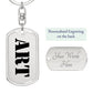 Art - Luxury Dog Tag Keychain