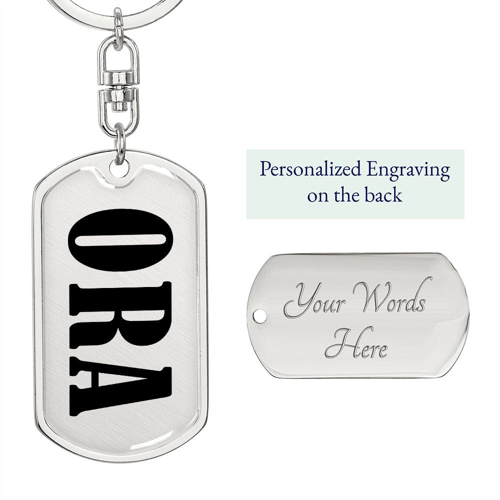 Ora v01 - Luxury Dog Tag Keychain