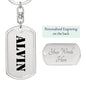 Alvin - Luxury Dog Tag Keychain