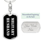 Military Husband v2 - Luxury Dog Tag Keychain
