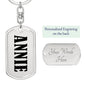 Annie v01 - Luxury Dog Tag Keychain