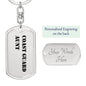Coast Guard Aunt - Luxury Dog Tag Keychain