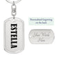 Estella v01 - Luxury Dog Tag Keychain