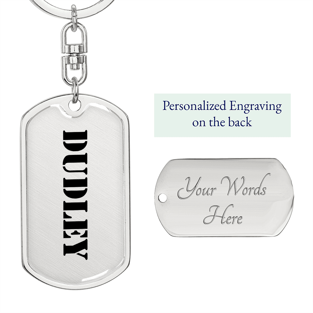 Dudley - Luxury Dog Tag Keychain