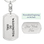 Washington, DC Girl v4 - Luxury Dog Tag Keychain
