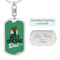 Best Buckin' Dad Ever v2 - Luxury Dog Tag Keychain