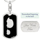 Mama Hedgehog With 1 Hoglet v2 - Luxury Dog Tag Keychain