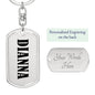 Dianna v01 - Luxury Dog Tag Keychain