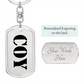 Coy - Luxury Dog Tag Keychain