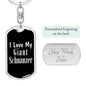 Love My Giant Schnauzer v2 - Luxury Dog Tag Keychain