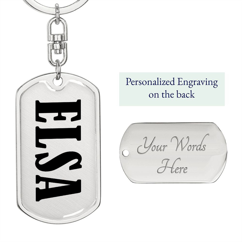 Elsa v01 - Luxury Dog Tag Keychain