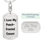 Love My Peach-Fronted Conure - Luxury Dog Tag Keychain