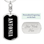 Antonia v02 - Luxury Dog Tag Keychain