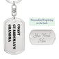 Coast Guardsman's Grandma - Luxury Dog Tag Keychain