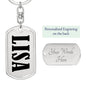 Lisa v01 - Luxury Dog Tag Keychain