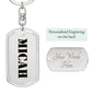 Micah - Luxury Dog Tag Keychain