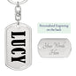 Lucy v01 - Luxury Dog Tag Keychain